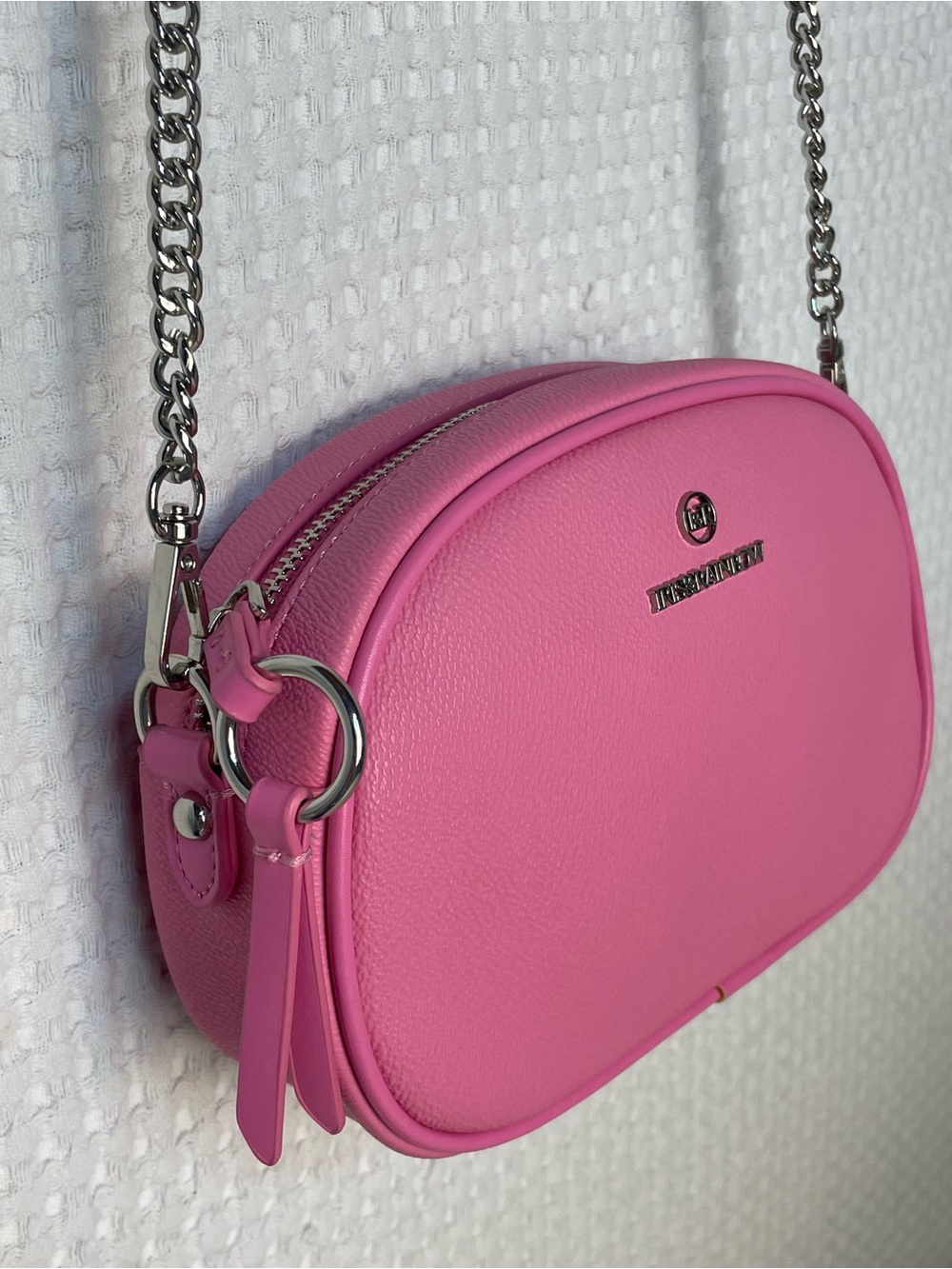 Iris & Rainbow Night Out Crossbody Bag in Bubble Gum Pink with Coin Pouch - Picture 4 of 15